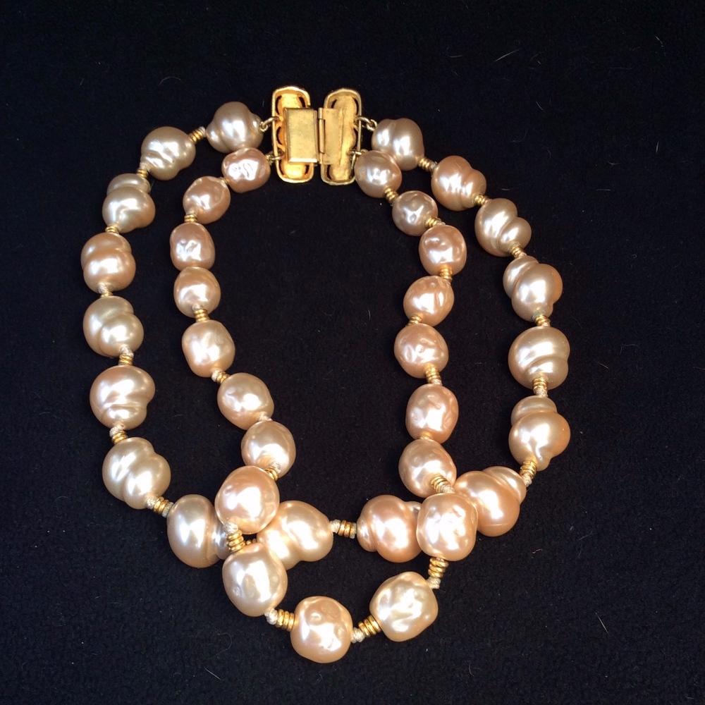 Deanna Hamro two-Strand Pearl Choker
